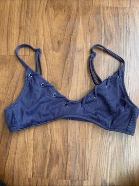 Aerie Scoop Bikini Top Navy Size Small